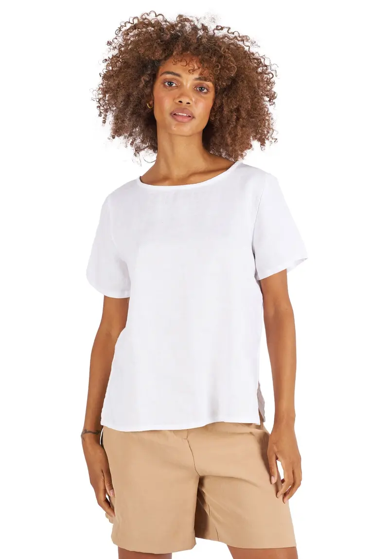 Teena-Linen White T-Shirt 1