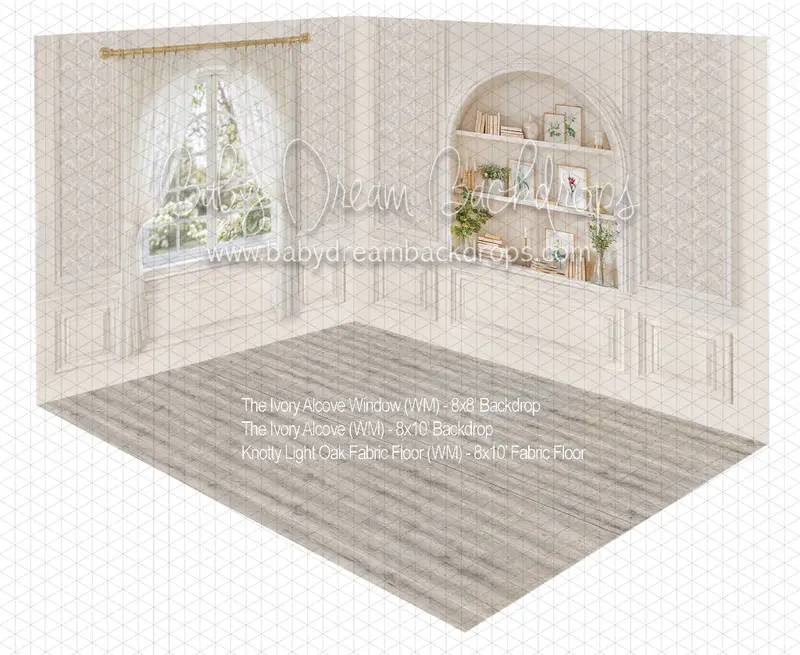 The Ivory Alcove Window + The Ivory Alcove + Knotty Light Oak Fabric Floor (Wm) 1