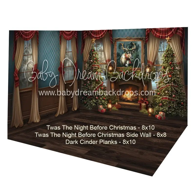 Twas The Night Before Christmas + Twas The Night Before Christmas Side Wall + Dark Cinder Planks 1