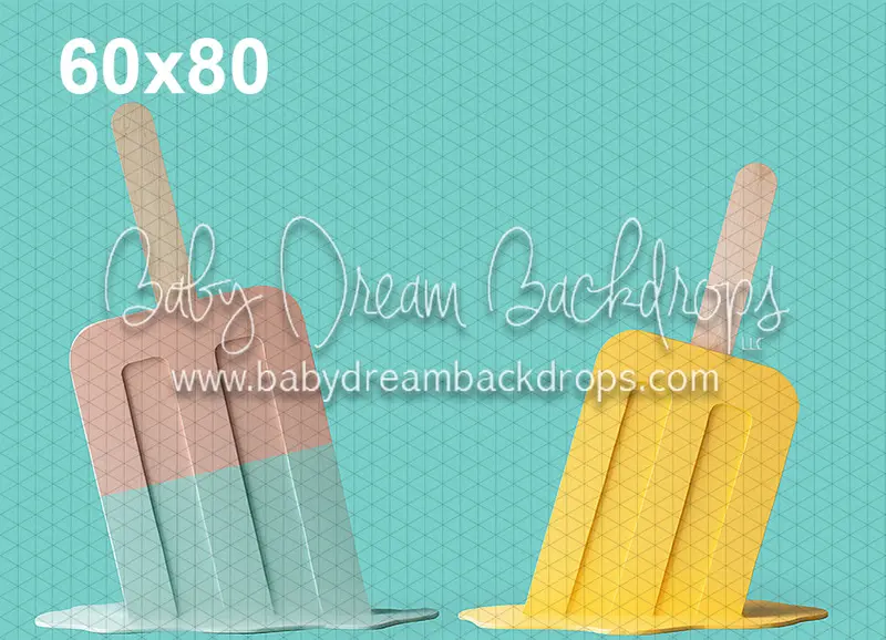 Two Popsicles On Teal 1