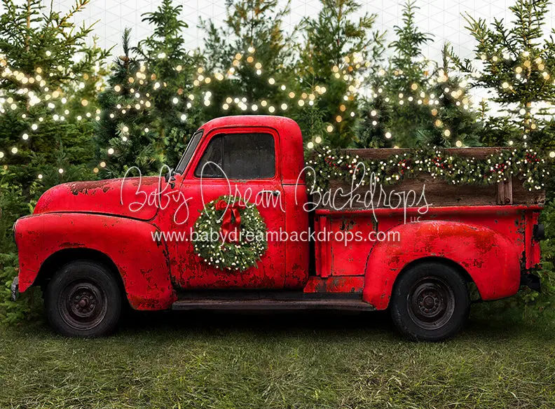 Vintage Red Truck Christmas (Smaller) 1