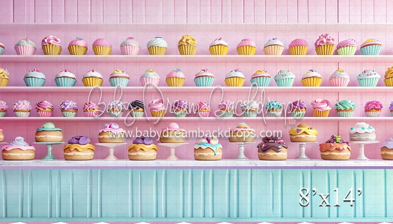 Whimsical Cupie Cake Digital Background