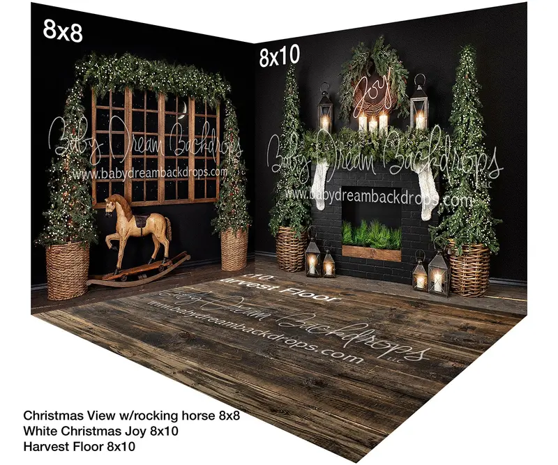White Christmas Joy With Rocking Horse Room 1