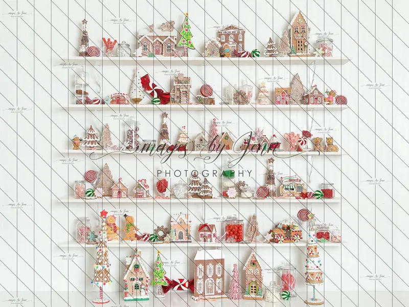White Gingerbread Cottage Shelves (Jg) 1