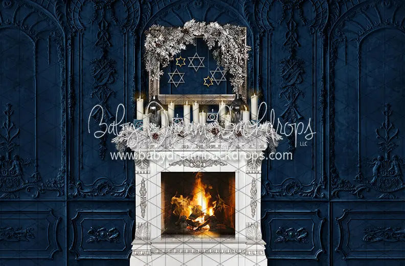 X Drop Hannukkah Home Fireplace Ja 1