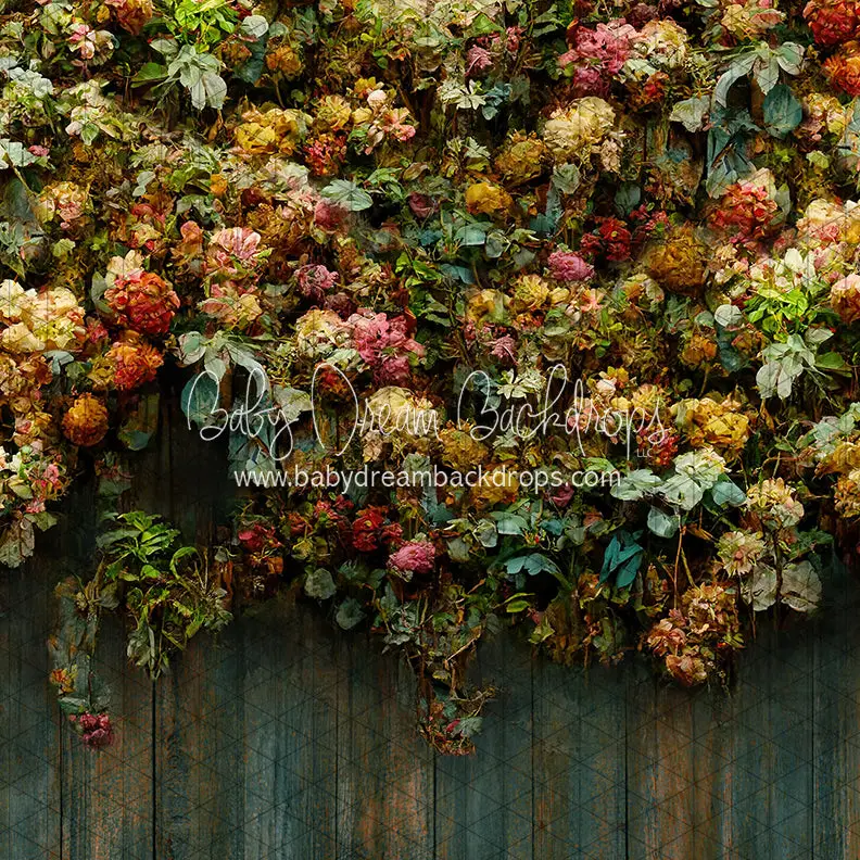 X Drop Rustic Wall Of Blooms (Ll) 1