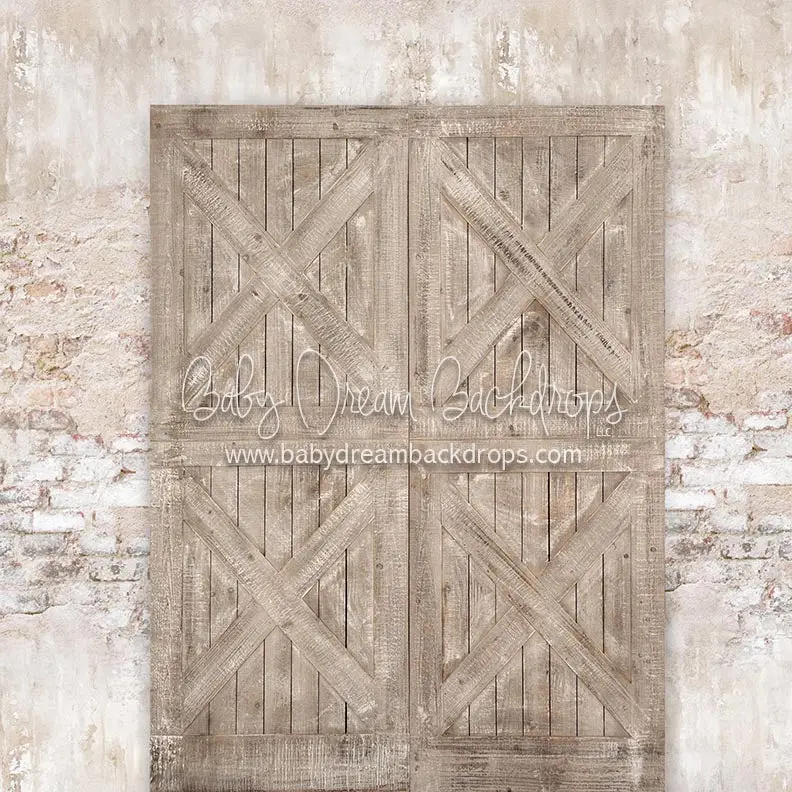 X Drop Shabby Barn Doors 1