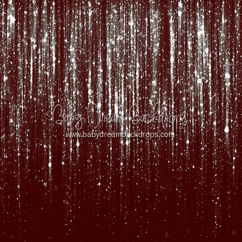 X Drop Shimmer In Maroon And Silver 1