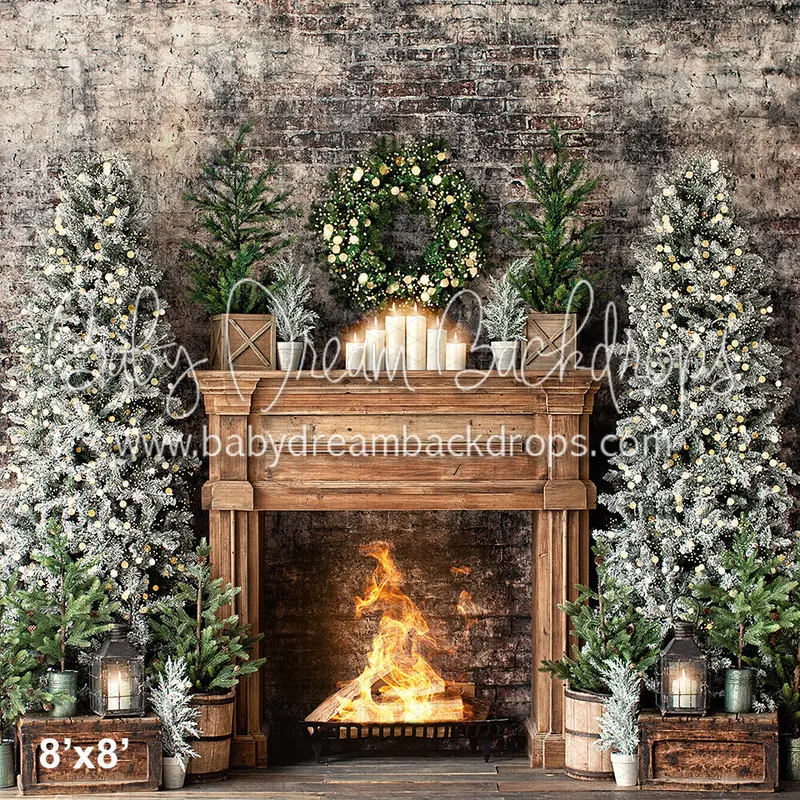 X Drop Urban Pine Mantel 1