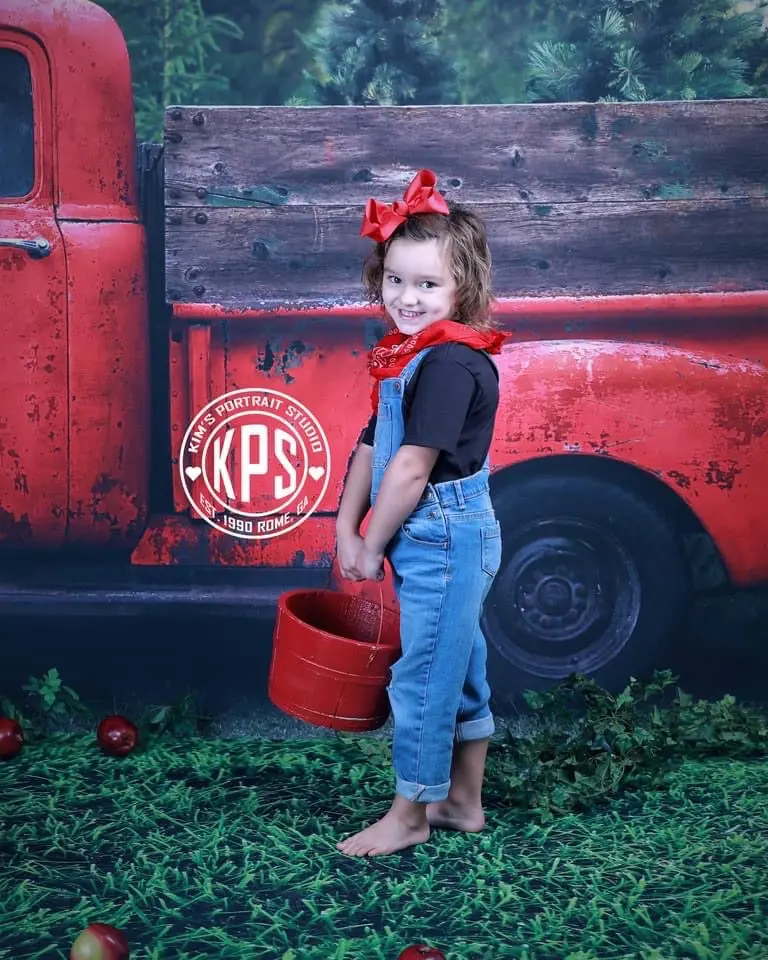 X Drop Vintage Red Truck 1