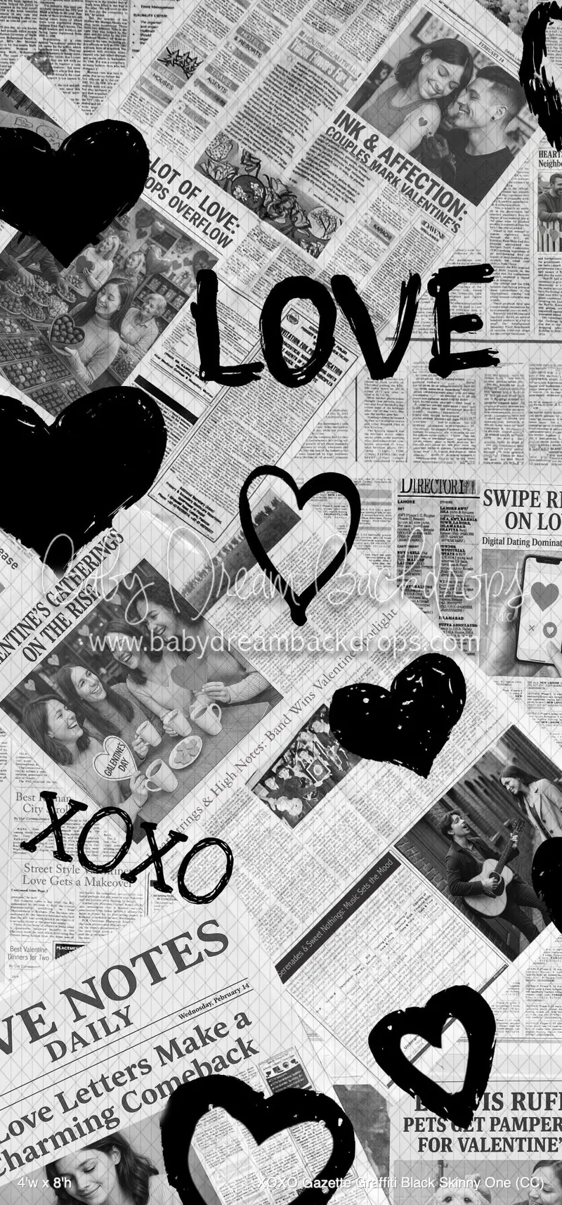 Xoxo Gazette Graffiti Black Skinny One (Cc) 1