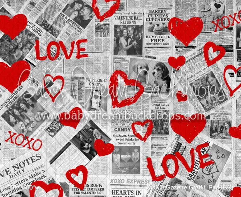 Xoxo Gazette Graffiti Red (Cc) 1