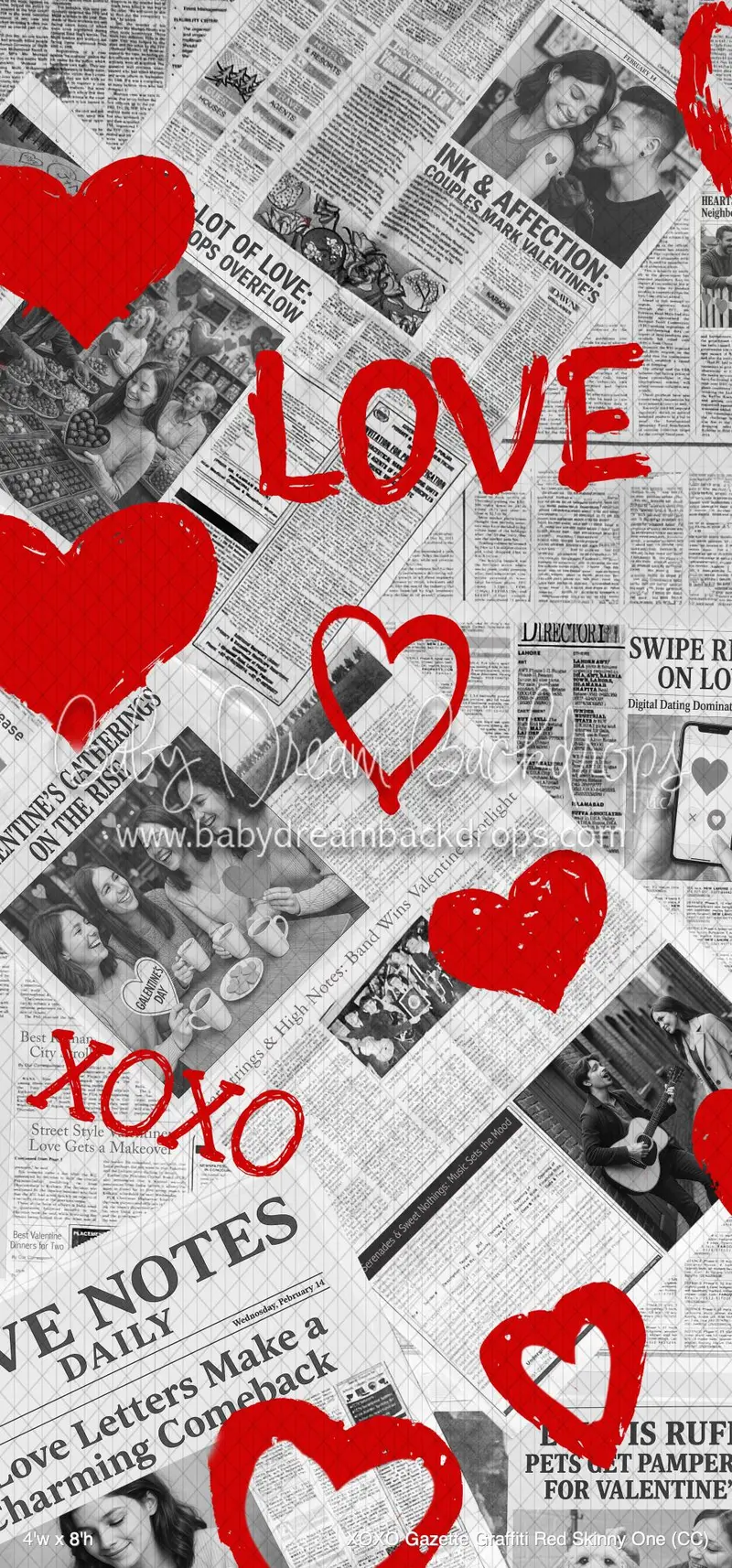 Xoxo Gazette Graffiti Red Skinny One (Cc) 1