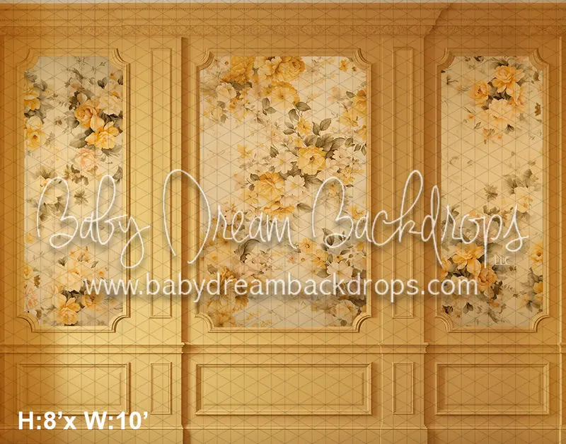 Yellow Floral Wainscoting (Az) 1