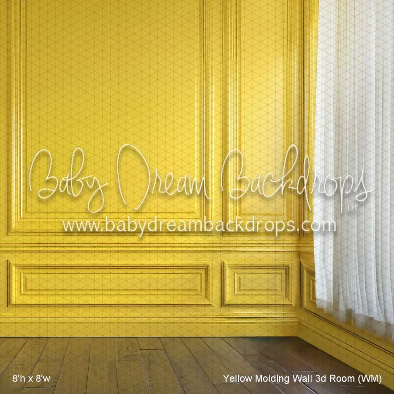 Yellow Molding Wall 3D Room (Wm) 1