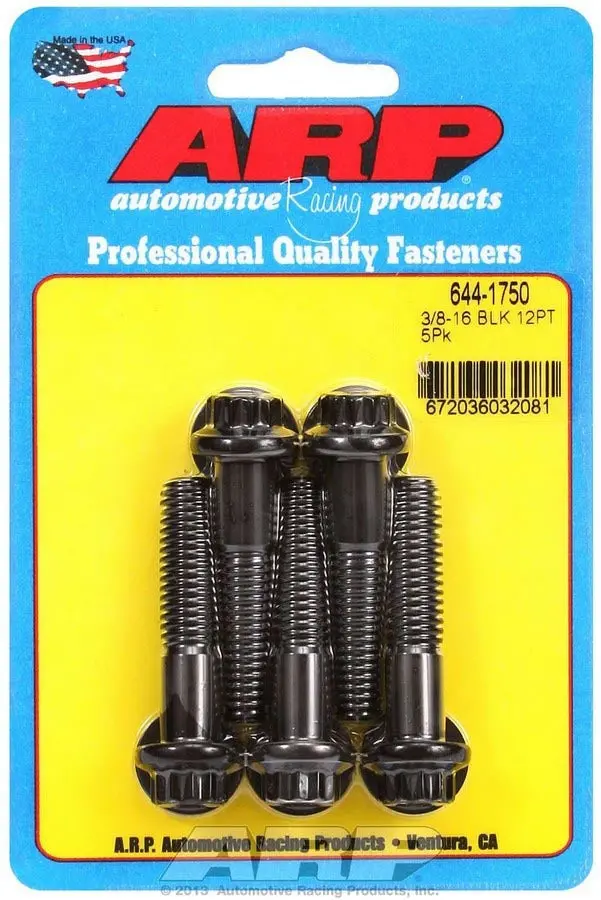 Arp 644-1750 12-Point Bolt Kit – 3/8"-16 × 1.750", 5-Piece 1