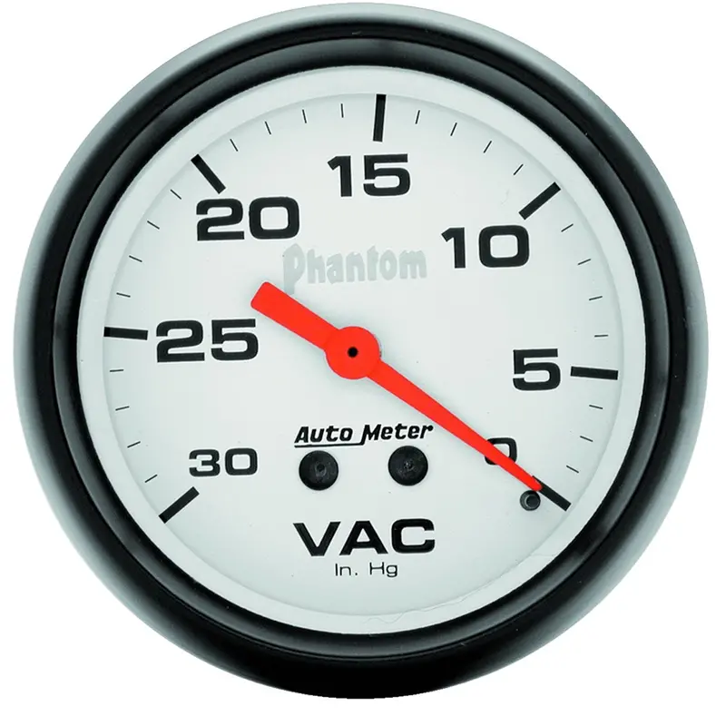 Autometer 5884 Phantom Series 2-5/8" Mechanical Vacuum Gauge – 30 Inhg Range 1