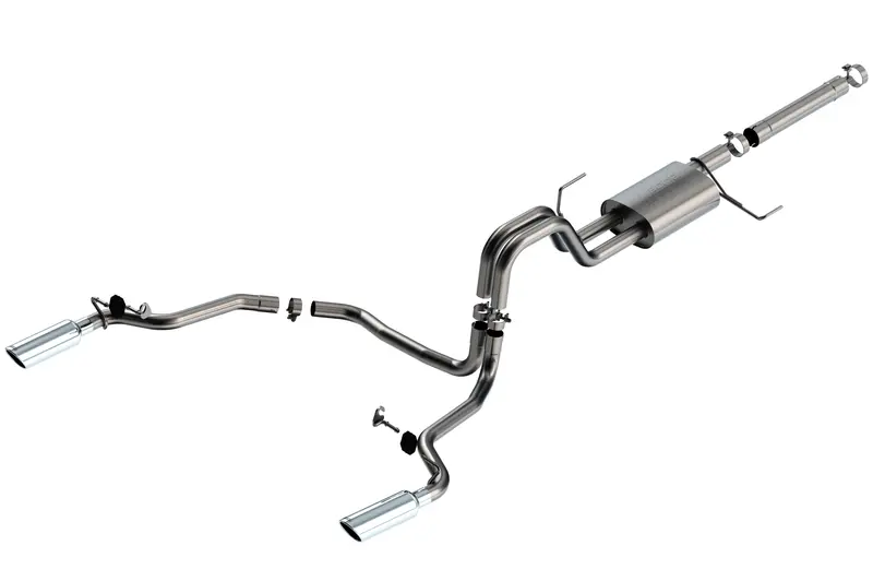 Borla 140903 S-Type Cat-Back Exhaust System – Mandrel-Bent Stainless Steel, Aggressive Tone 1