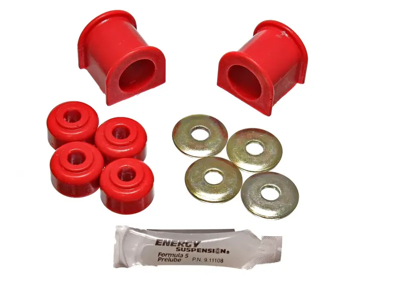 Energy Suspension 8.5114R Front Sway Bar Bushing Kit – 24Mm Diameter, Red Polyurethane 1