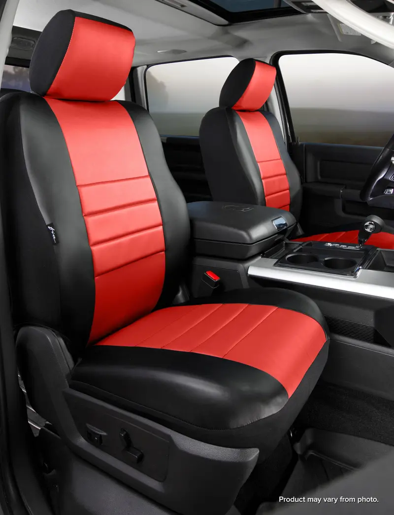 Fia Sl67-11 Red Leatherlite Custom Seat Covers – Bucket Style With Armrests 1