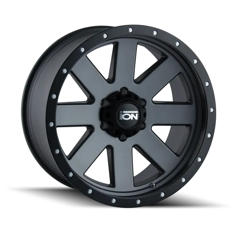 Ion 134-2183Mg Beadlock-Style Wheel — 20X10 Inches, 6X139.7Mm, Matte Gunmetal/Black Finish, -19Mm Offset, 106Mm Center Bore 1