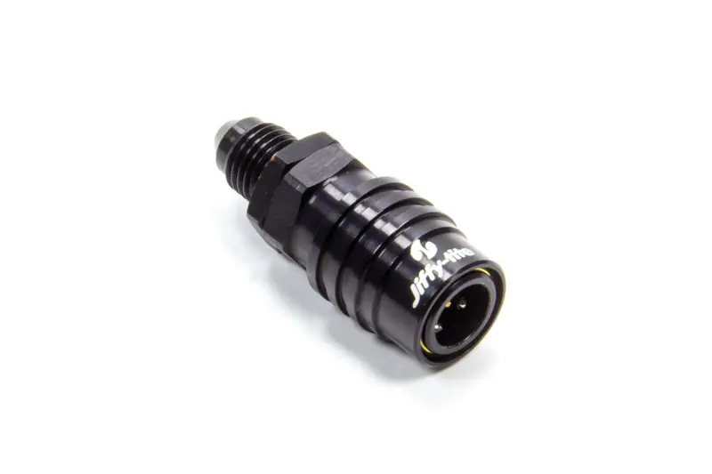 Jiffy-Tite Quick-Connect Hose Fitting — #4 Male Straight To #4 Valved Socket (21404J) 1