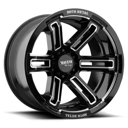 Moto Metal Mo991 20X12 Inch Off-Road Wheel – 8X170 Bolt Pattern, Gloss Black/Milled Face, -44Mm Offset 1