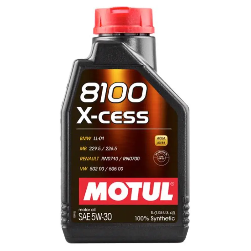 Motul 8100 X-Cess Synthetic Motor Oil – 5W-30, 1-Liter Bottle 1