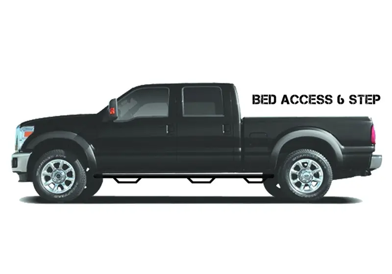 N-Fab D0994Qc-6 Wheel-To-Wheel Nerf Steps With Bed Access – Gloss Black For 2009–2015 Ram 1500 Quad Cab 1