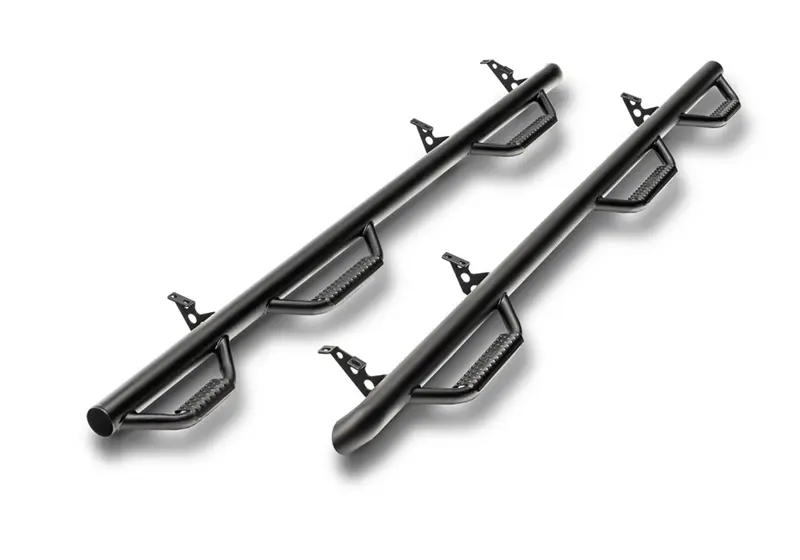 N-Fab W2W Nerf Step Kit With Bed Access – 3-Step System For 2016–2022 Nissan Titan King Cab (6'7" Bed), Texas Black Finish 1