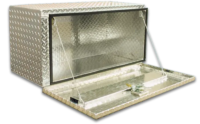 Owens Products 47001B Garrison Series Underbody Truck Tool Box — 24", Diamond-Tread Aluminum, Black Powder Coat 1