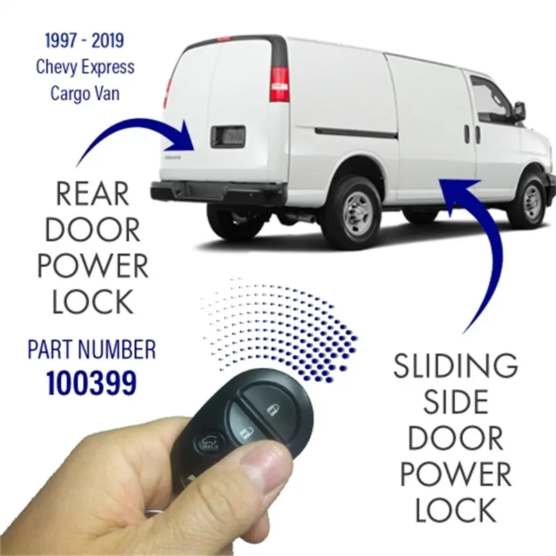 Pop & Lock Tailgate Lock System – Compatible With Chevy Express Side-Slide & Rear Swing Doors 1