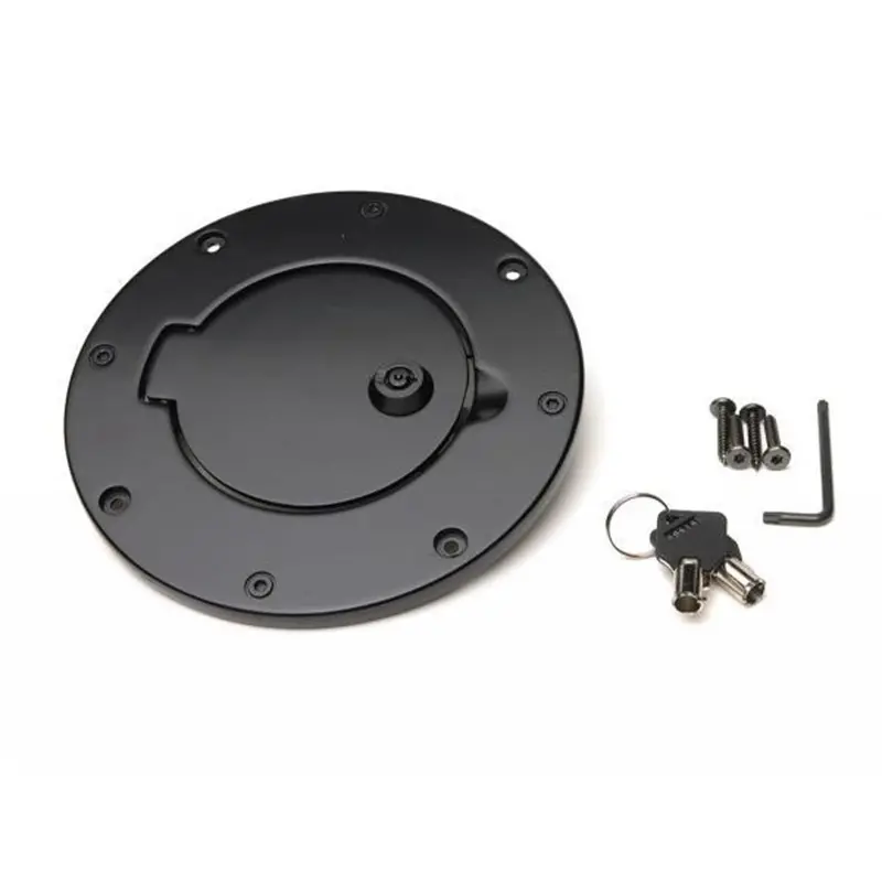 Rampage 85006 Locking Billet-Style Fuel Door Cover – Black Off-Road Finish 1