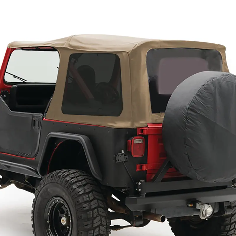 Smittybilt 9870217 Oem-Style Soft Top For 1987–1995 Jeep Wrangler Yj – Tinted Windows, Spice Color 1