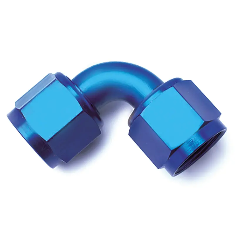 Speedfx 560690 -6An 90-Degree Full-Swivel Fitting — Anodized Blue Aluminum Single Adapter 1