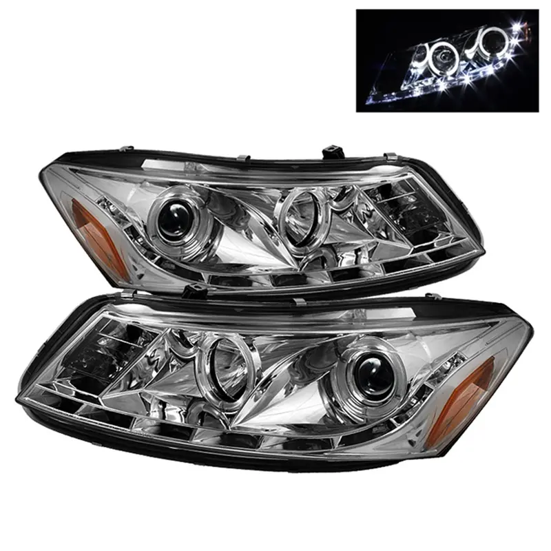 Spyder Auto 5010674 Led Projector Headlights — Daytime Running Lights Included, Chrome Housing, Sold As Pair 1