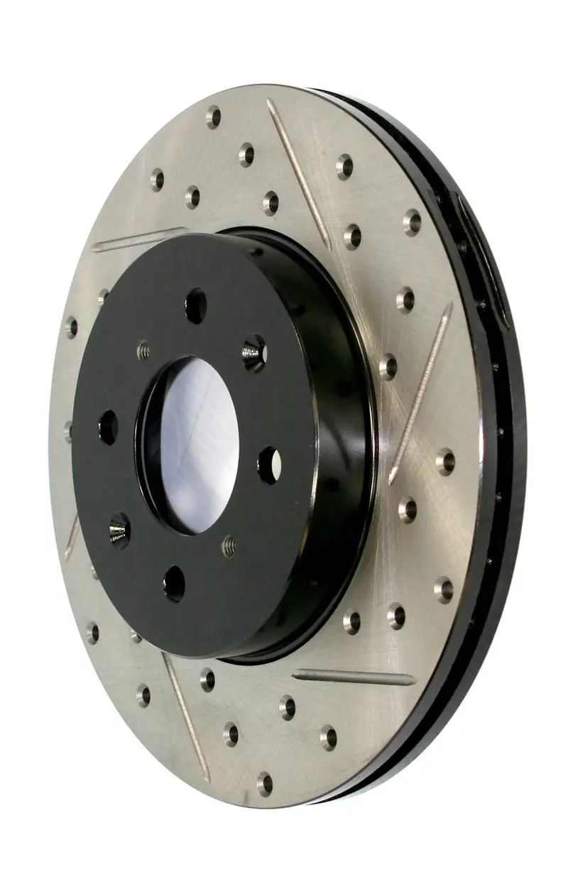 Stoptech 127.35022L Drilled And Slotted Rear Left Brake Rotor 1