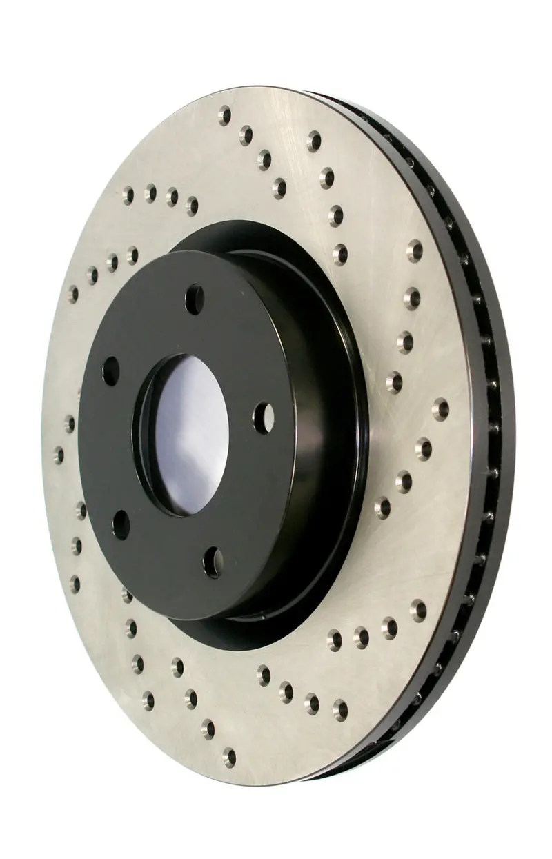 Stoptech 128.45024R Sport Rear Right Cross-Drilled Brake Rotor 1