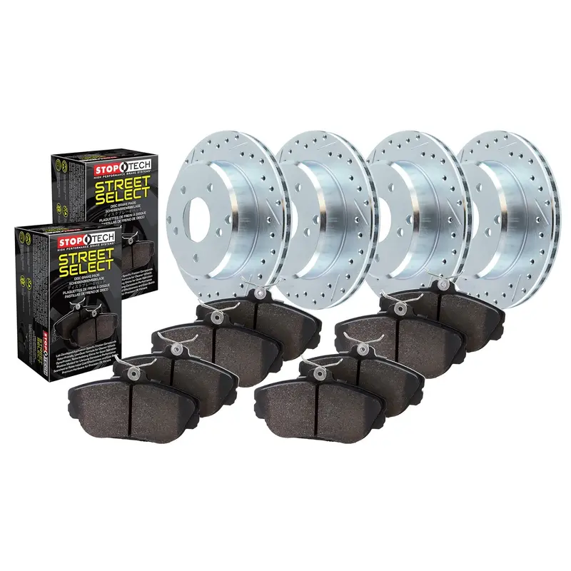 Stoptech Select Sport Axle Pack – Drilled & Slotted Front And Rear Brake Kit 1