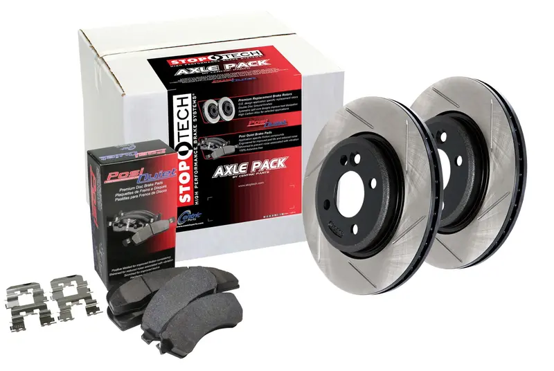 Stoptech Street Axle Pack — Slotted Front And Rear Brake Kit (934.44002) 1