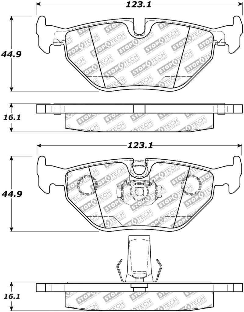 Stoptech Street Select Brake Pad Kit With Mounting Hardware – Part 305.06921 1