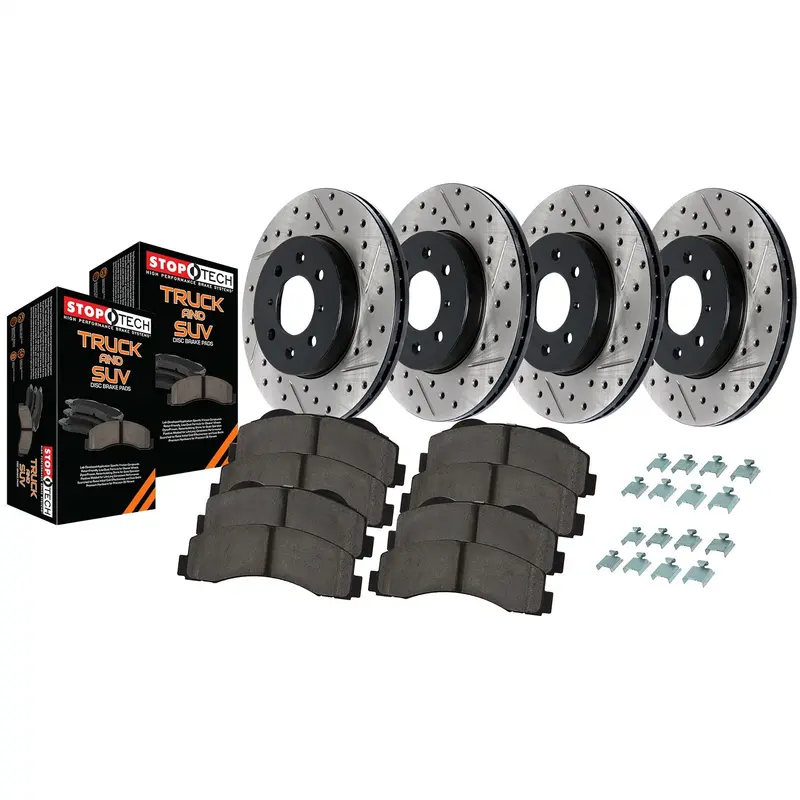 Stoptech Truck Axle Pack – Four-Wheel Slotted & Drilled Brake Upgrade 1
