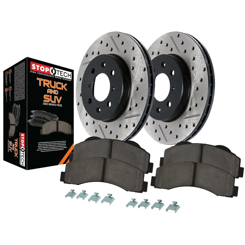 Stoptech Truck Axle Pack – Slotted & Drilled Rear Brake Kit For Enhanced Stopping Power 1