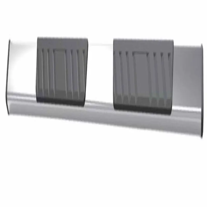 Trailfx A4015S Stainless Steel Side Steps – 4-Inch Trapezoidal Design With Step Pads & Plastic End Caps 1