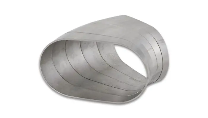 Vibrant Performance 13575 45-Degree Horizontal Oval Pie Cut For 3-Inch Exhaust Tubing 1