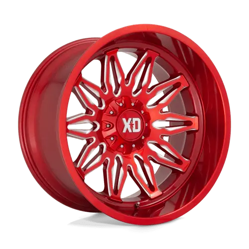 Xd Xd859 22X10 Inch Gloss Red Machined Lip Wheel – 5X5.0/5.5 Bolt Pattern 1